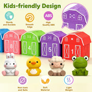 Learning Toys for 1,2,3 Year Old Toddlers, 20Pcs Farm Animals Toys Montessori Counting, Matching & Sorting Fine Motor Games, Christmas Birthday Easter Gift for Baby Boys Girls Age 12-18 Months