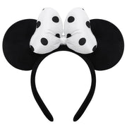ODOCARE Handmade Mouse Ears Headband for Women and Ladies, Polka Dot Bow Mini Ears Costume Accessories