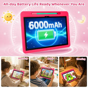 Android 16 Kids Tablet HD 10 Inch with Stylus & Case, 24GB RAM 64GB ROM 1TB