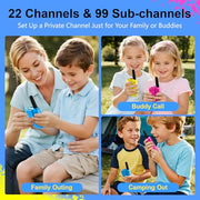 SANJOIN Walkie Talkies for Kids, Birthday Gifts for Girls 4 5 6 7+Years Old | 3 Miles Long Range, Clear Sound, 22 Channels 2 Way Radio to Camping Hiking Outdoor Games Toys for Girls Boys Ages 3-12