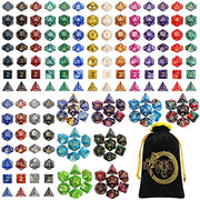 CiaraQ 182pcs Polyhedral Dice Set for Dungeon and Dragons MTG Table Games | 26 Role-Playing Dice Sets for D&D with Storage Bag. 7 dice each (D4-D20), Classic Numbers, Ages 14+