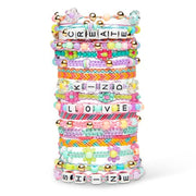 Rainbow Loom Wrap it Loom Bracelet Maker - DIY Friendship Jewelry Kit | Craft 4 styles including macrame and friendship bracelets with 600 alphabet, clay, and flower beads for kids Ages 8+