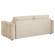 Amador 2-piece Chenille Upholstered Track Arm Sofa Set Camel