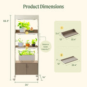 4 Tier Grow Light Garden with Storage
